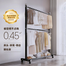 双层落地挂衣架卧室家用上下层衣帽架超强承重衣服神器移动挂衣杆