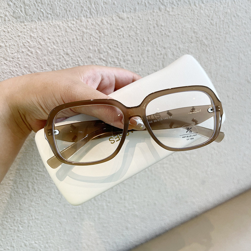 24新款文艺学生范防蓝光眼镜日系简约镜框时尚网红平光镜素颜神器