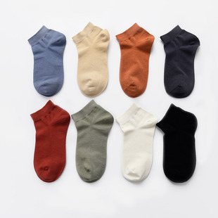 纸袋袜 无骨缝合舒适无痕不硌脚   透气薄棉男士船袜  短筒棉袜