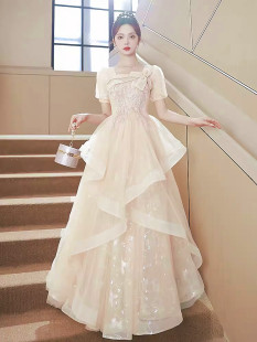 艺考礼服女2024新款 高端轻奢小众显瘦18岁成人礼生日宴会气质长裙