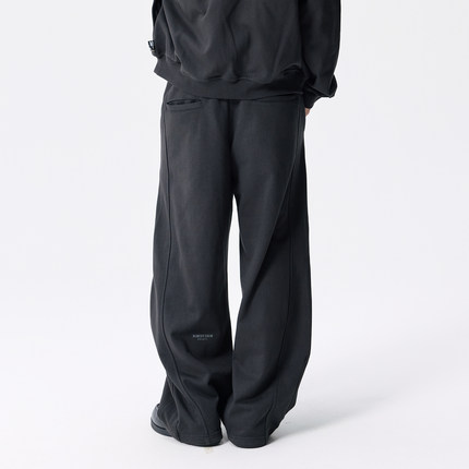 Remedy美式剪裁阔腿休闲弯刀裤男女秋季潮牌宽松直筒情侣运动卫裤