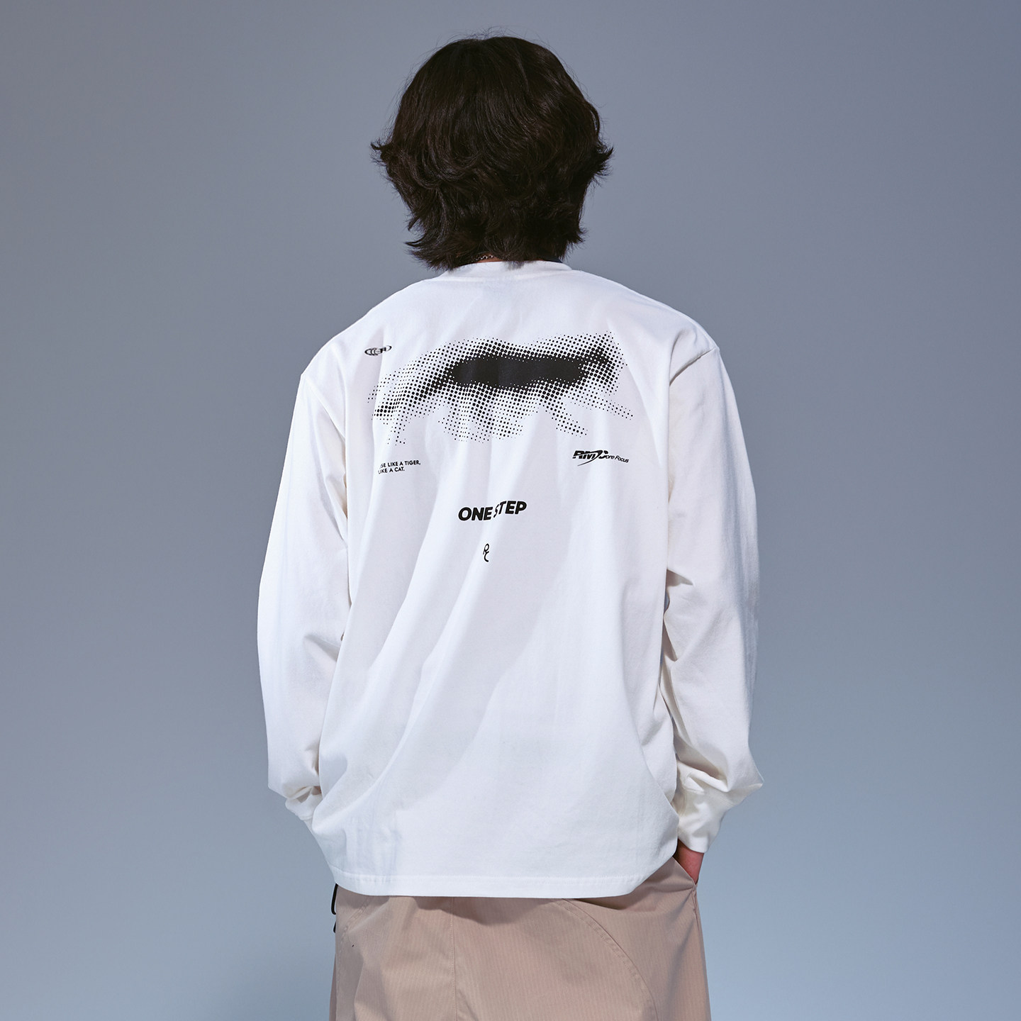 Remedy 秋季国潮幻影猫印花宽松体恤上衣美式潮牌情侣长袖T恤