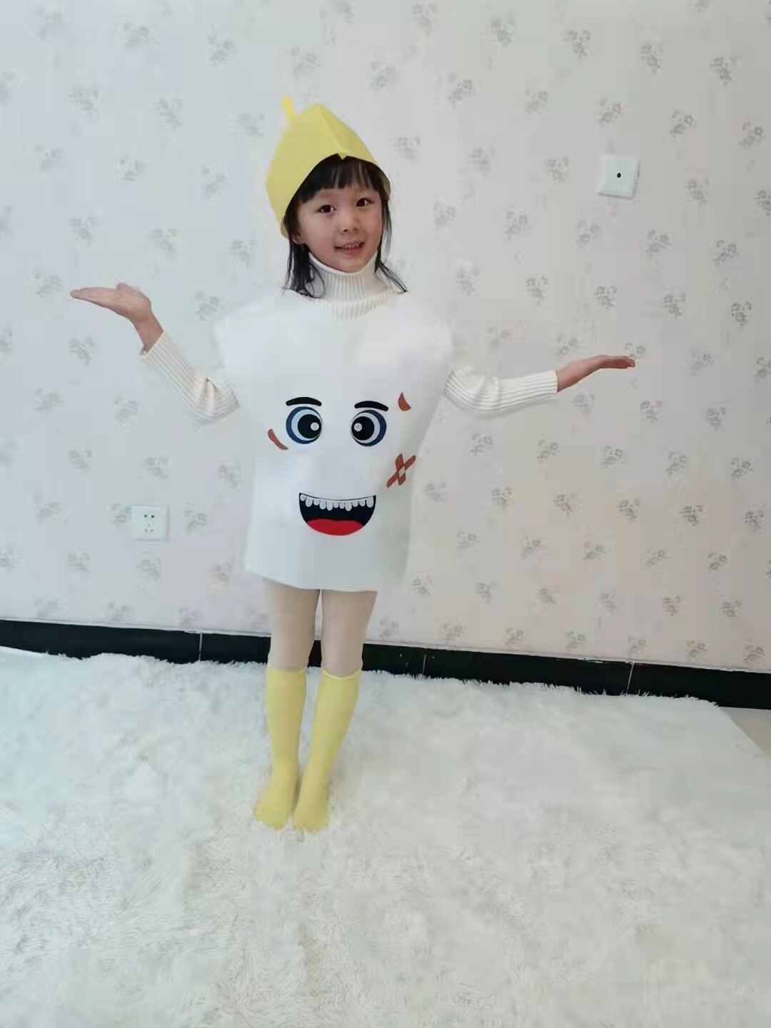 儿童牙细菌大战节目服装牙刷道具小白牙演出服黑牙舞蹈服蛀牙牙齿