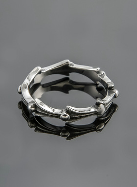 个性复古创意单车链条钛钢戒指