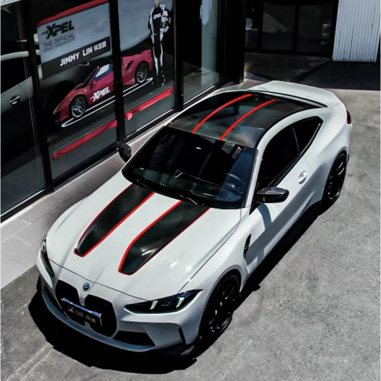 宝马新M4 CSL车贴拉花G82 4系M5 M3汽车机盖原厂专用个性装饰彩贴