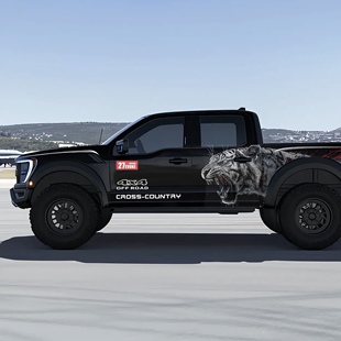 适用于福特猛禽F150老虎猛虎两侧车贴拉花坦途霸王龙皮卡车长城炮