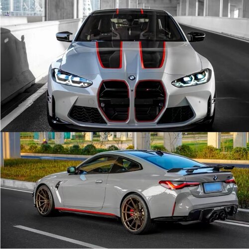 宝马新M4 CSL车贴拉花BMW G82 M5M3车门下裙个性贴纸机盖装饰拉花