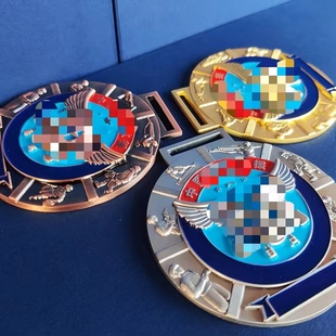 消防比武比赛奖牌金属刻字定制