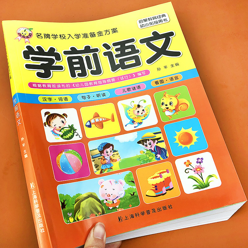 学前语文幼小衔接语文教材幼儿园中大班升一年级学前班教材阅读与识字