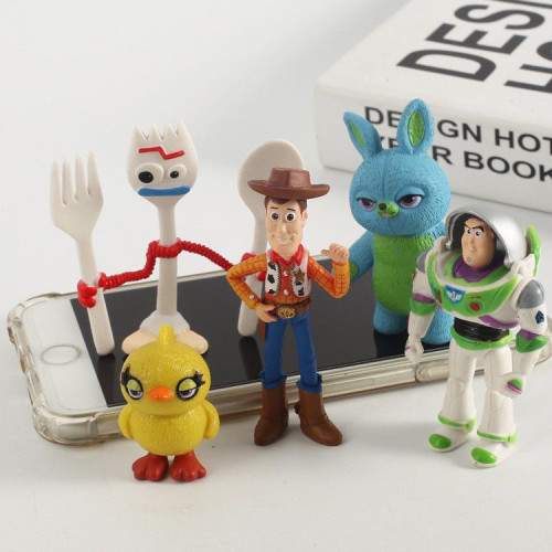 7款玩具总动员彩盒胡迪翠丝巴斯光年叉叉手办公仔模型蛋糕摆件
