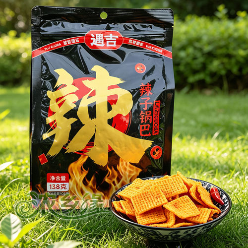 遇吉辣子锅巴138g公室零食小吃