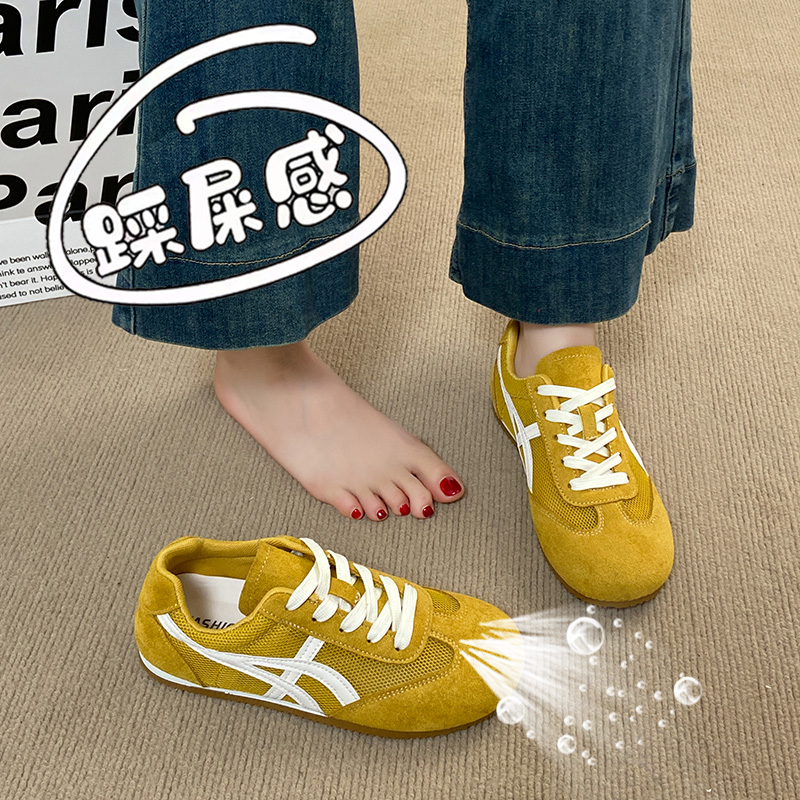 平底鞋透气网面薄款阿甘运动鞋