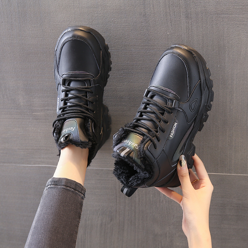 大码大码冬季加绒加厚老爹鞋