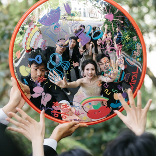 凹凸镜广角镜diy彩绘结婚礼外景拍照装饰哈哈镜新年幼儿园道具