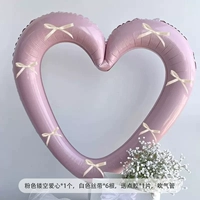 Белый воздушный шар, лента с бантиком