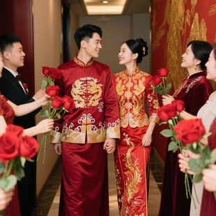 结婚新郎娶亲创意堵门道具一路生花仿真玫瑰花婚礼文明接亲小游戏