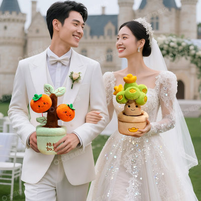 结婚礼新娘手捧花玩偶手抛洒