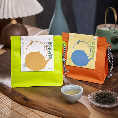 百饼园福建特产茶叶福鼎白茶白露寿眉茉莉花茶伴手礼