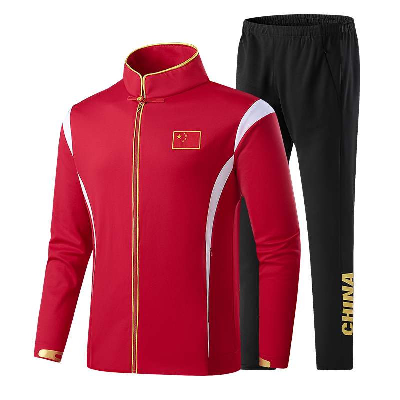 中国队羽毛球服乒乓球服领奖服套装武术男女运动会排球出场服外套