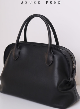 Agnes肚腩包2025新款头层牛皮饮奶牛马鞍皮手提包大容量