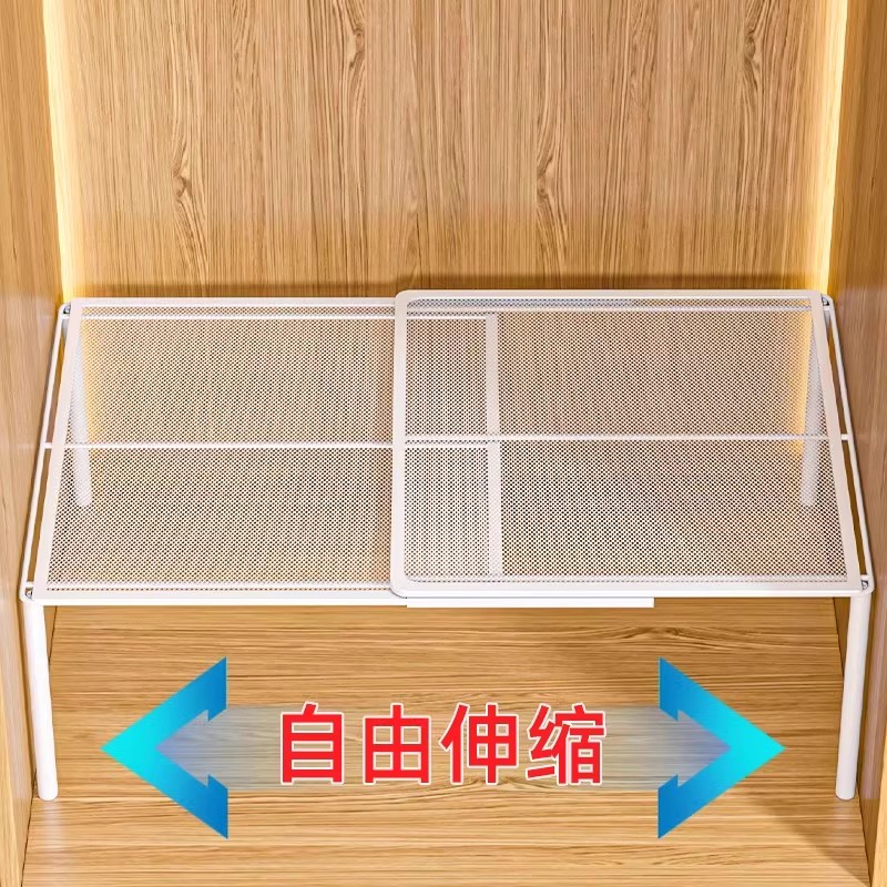 衣柜分层隔板收纳架橱柜隔层伸缩置物架宿舍神器隔断分隔板柜子