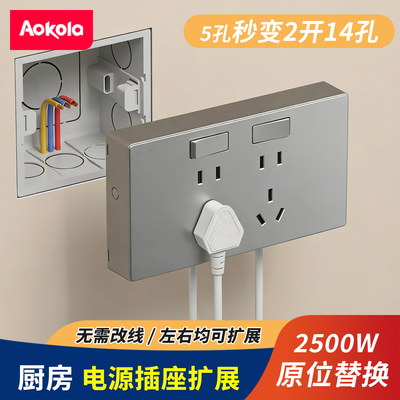 插座扩展面板原位替换