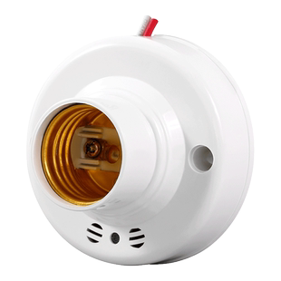 楼道220v声光控灯座螺口声控感应开关灯头底座走廊光控感应器灯口