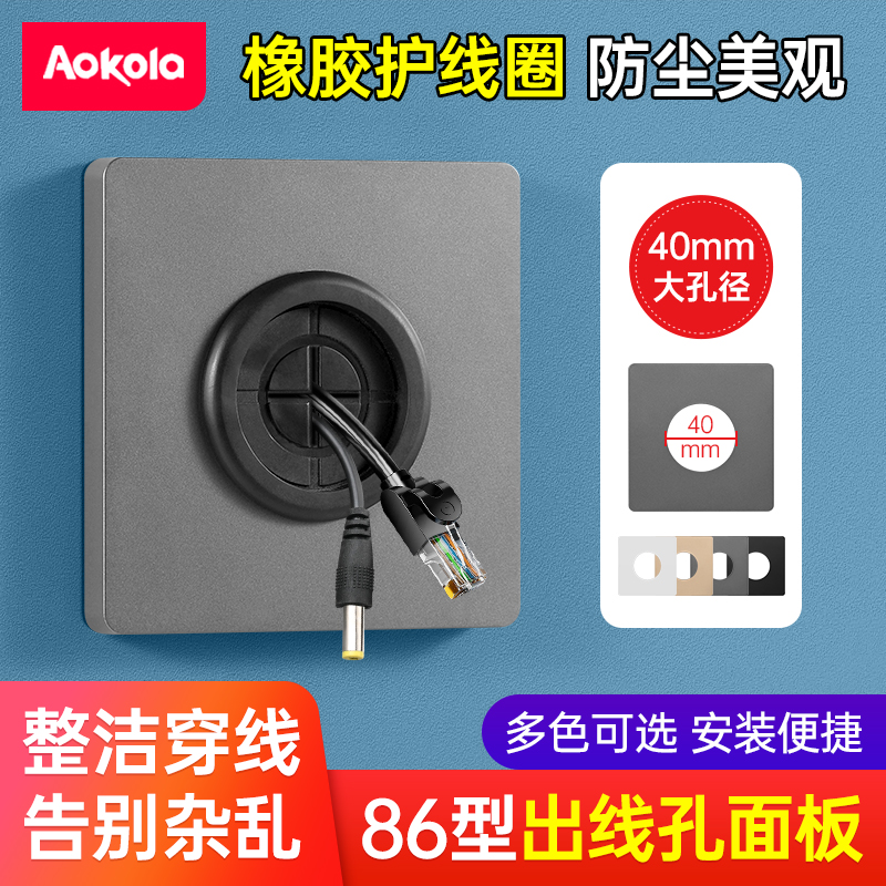 86型穿线孔面板告别杂乱出线