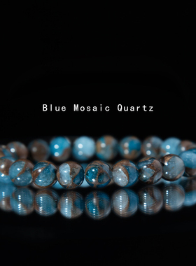 天然蓝金彩石手链手串