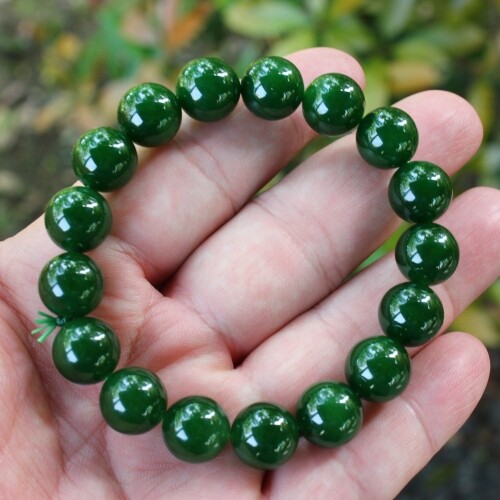 天然新疆和田玉碧玉男女手链手串