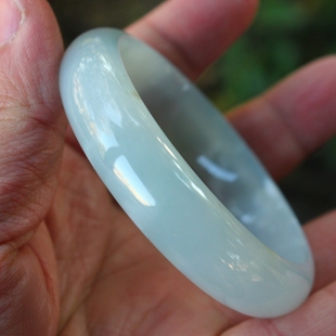 老坑冰种天然翡翠A货手镯玉镯子送证书