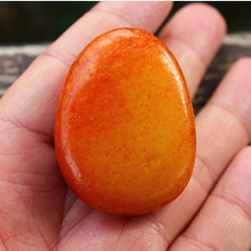 天然新疆和田玉白玉红皮黄皮籽料原石原料手把件手玩件挂件送证书