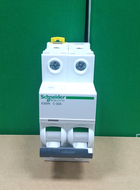 施耐德2P20A黑色手柄家用空气开关IC65N2P双进双出20A A9F18220