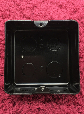 普通品牌加厚地插底盒 西门子施耐德地插通用 100mmX100mm 铁材质