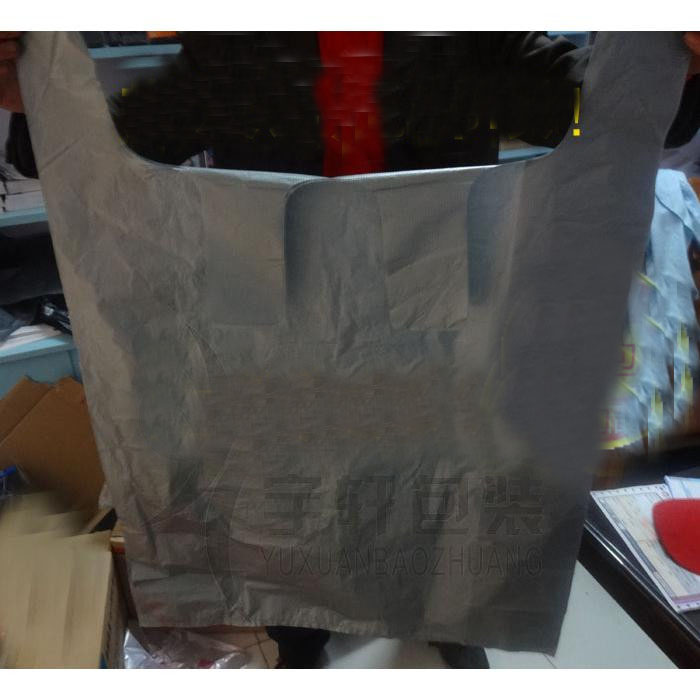 加厚65x88黑色大塑料袋手提背心式垃圾袋购物袋马甲袋子手提袋子