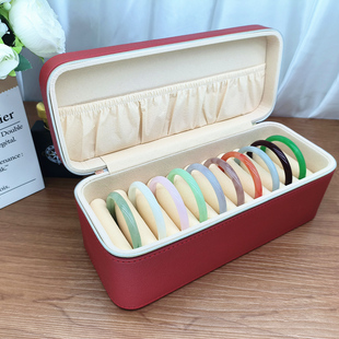 手镯收纳盒便携简约大容量黄金翡翠玉镯盒玉器金银手镯专用收纳盒