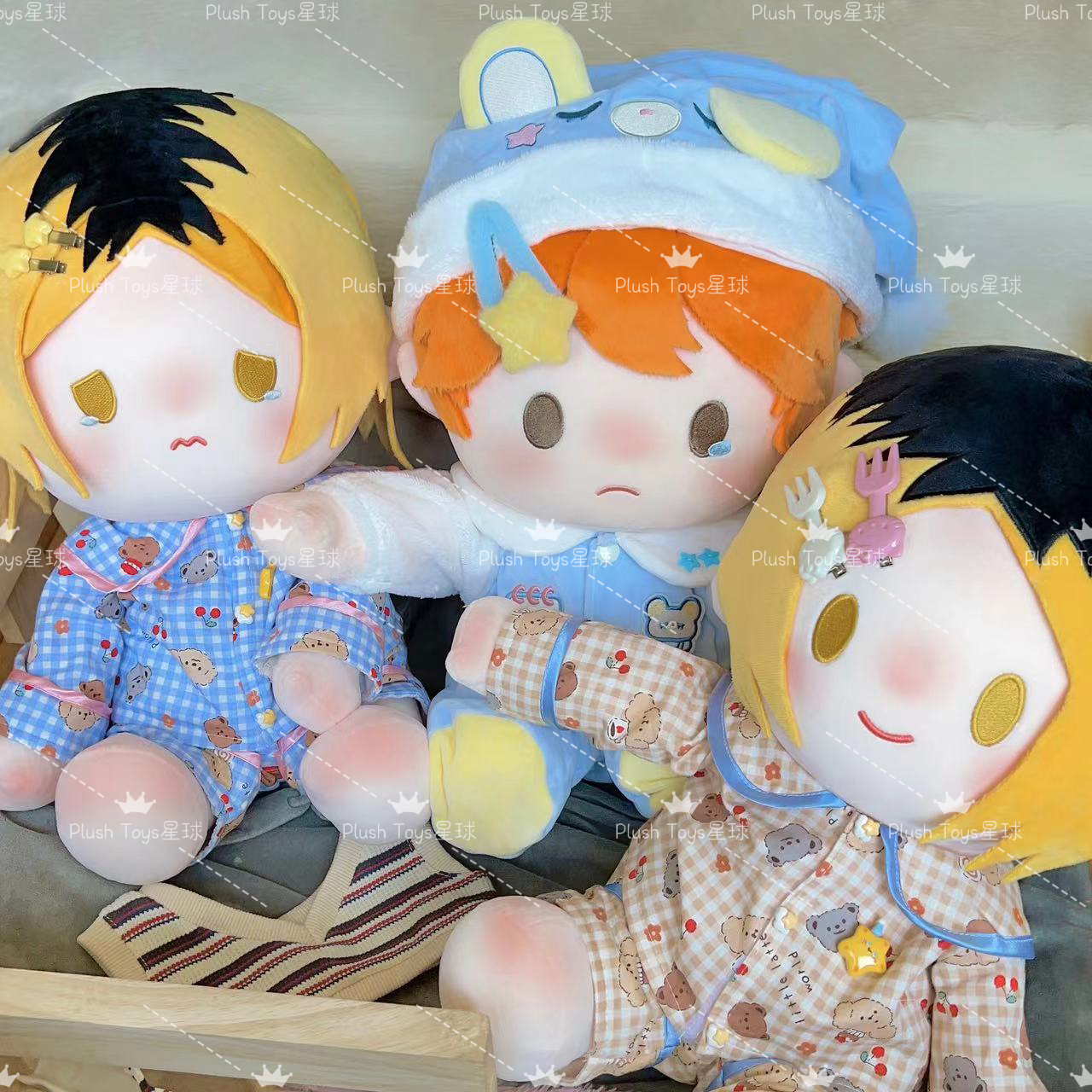 排球少年动漫周边 日向翔阳 孤爪研磨属性40cm坐姿白皮棉花娃娃