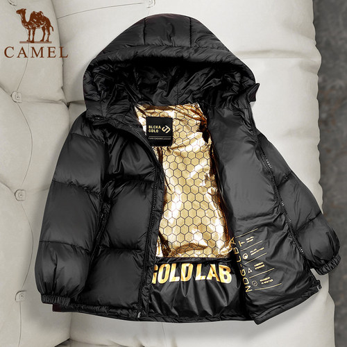 骆驼儿童羽绒服连帽2025新款男