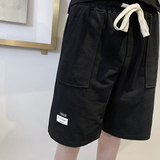 DK23-特P45控65春夏男士休闲宽松短裤韩版沙滩裤时尚百搭中裤黑，男装牛仔裤，星座1101-1