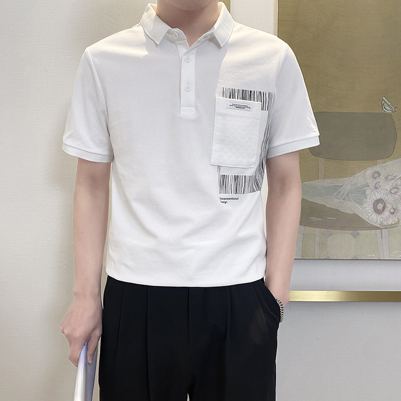 PL1109-P58控78时尚短袖翻领T恤男2025夏季款韩版潮流休闲POLO衫,男装Polo衫,星座1101-1