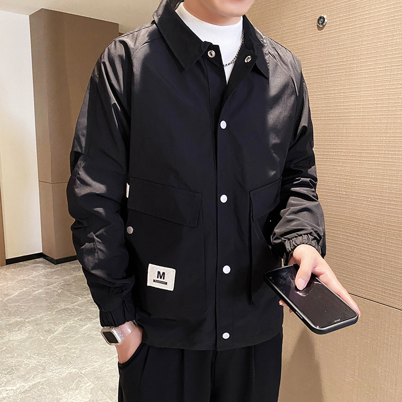 JK02P98控138秋季工装夹克男韩版宽松翻领外套潮流青年休闲男装,男装夹克,星座1101-1