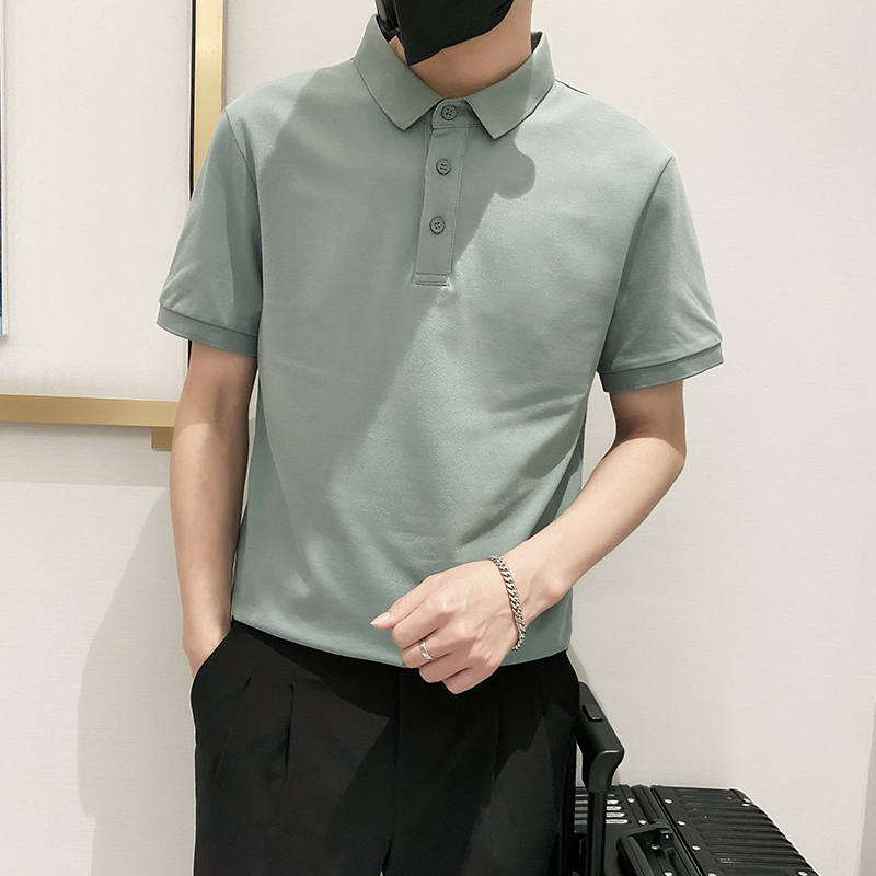 6888特P38控58高品质不起球不褪色不变形9色纯色POLO衫男短袖绿色，男装T恤，星座1101-1