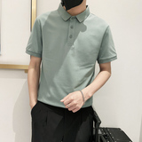 6888特P38控58高品质不起球不褪色不变形9色纯色POLO衫男短袖绿色，男装T恤，星座1101-1