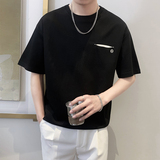 T8031-P48控68宽松简约款百搭男士短袖T恤时尚休闲体恤衫潮半袖夏，男装T恤，星座1101-1