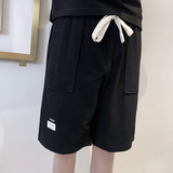 DK23-特P45控65春夏男士休闲宽松短裤韩版沙滩裤时尚百搭中裤黑，男装牛仔裤，星座1101-1