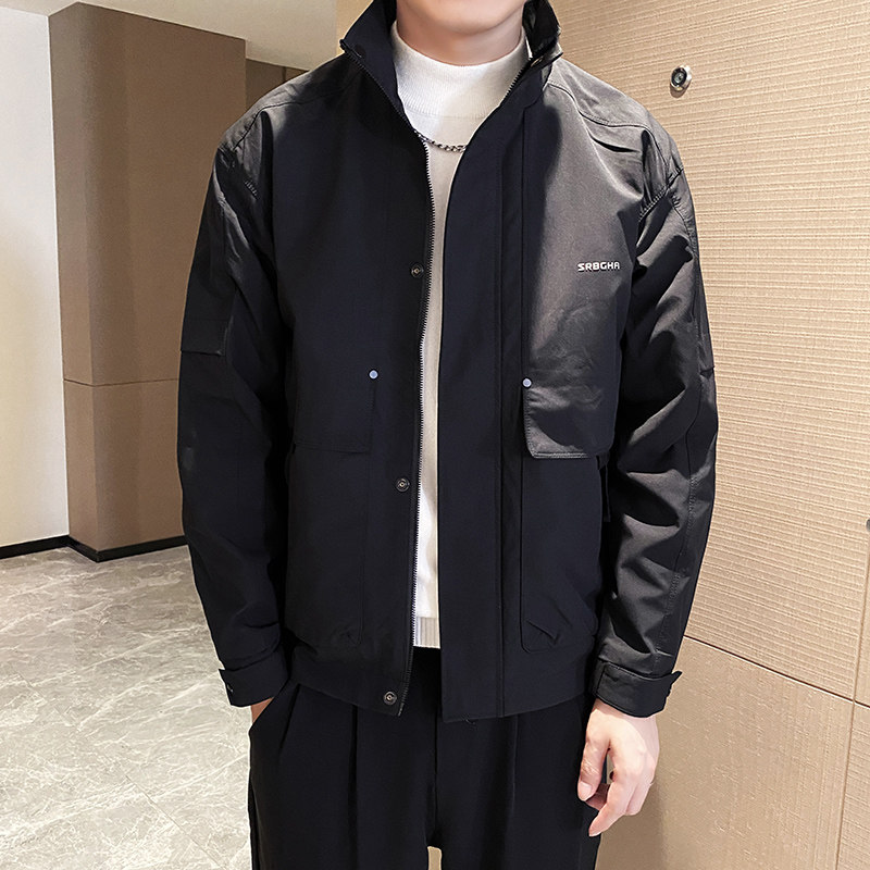 JK03P118控158外套男士立领秋季新款夹克帅气时尚潮流休闲工装,男装夹克,星座1101-1