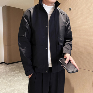JK03 P118控158 外套男士立领秋季新款夹克帅气时尚潮流休闲工装图片