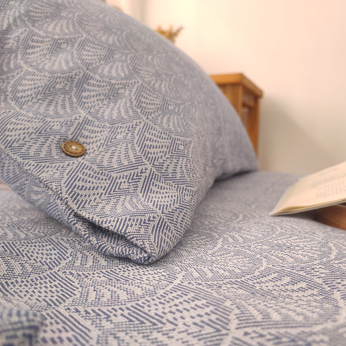 高端提花老粗布凉席纯棉加厚