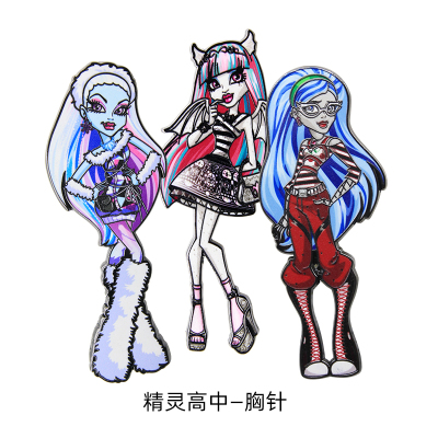 尸尸雪女石像礼物胸针合金卡通