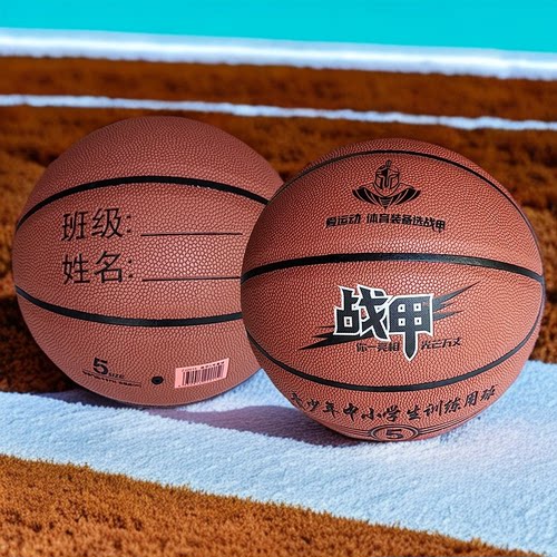 包邮ZJ2015战甲5#PVC篮球小学生训练用球皮革发泡球可写姓名班级